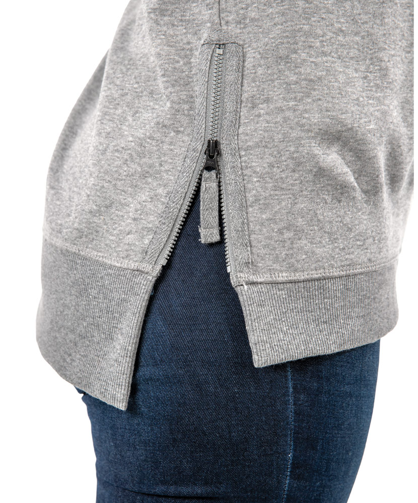 Women’s V-neck Side Zip Sweatshirt